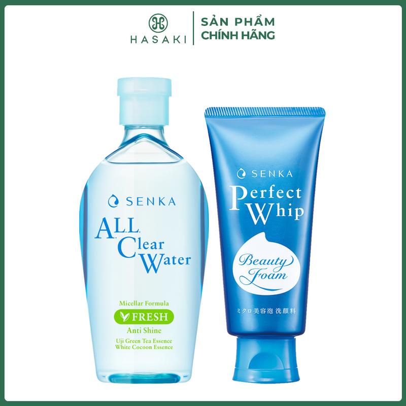 Combo Senka Nước Tẩy Trang 230ml + Sữa Rửa Mặt 120g | HASAKI BEAUTY