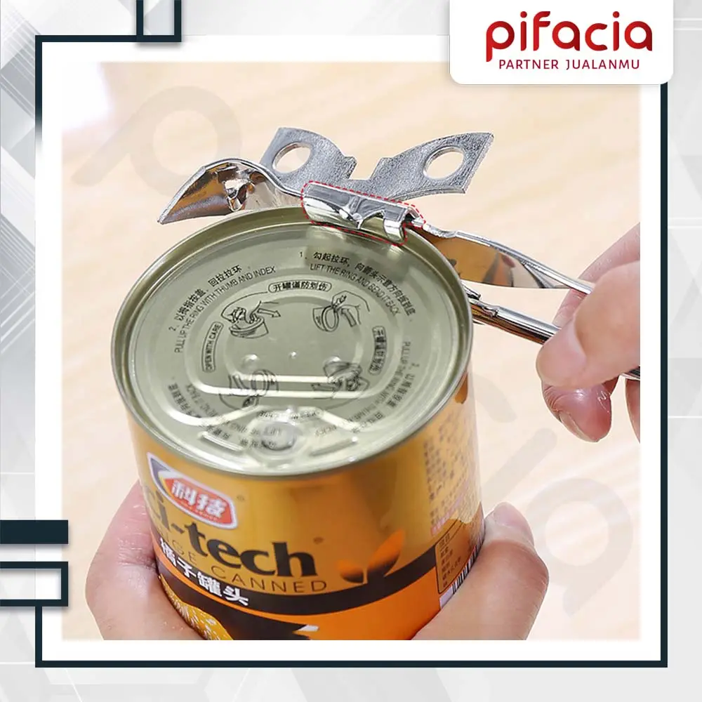 PIFACIA Pembuka Kaleng Tutup Botol Kecap Saos Can Opener Stainless Multifungsi