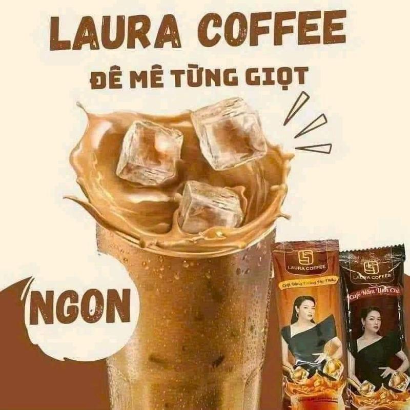 Combo cà phê Laura Coffee - Cafe đông trùng và cafe nấm linh chi, hương vị thơm ngon, béo vị sữa, giá cả phải chăng (1 hộp 10 gói) - Socola 2