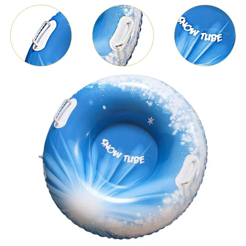 Xe trượt tuyết ống tuyết bơm hơi, chịu lực nặng, trượt tuyết bơm hơi, vòng tuyết bơm hơi, thích hợp cho kỳ nghỉ, ngoài trời, sinh nhật, trượt tuyết, trượt tuyết 1
