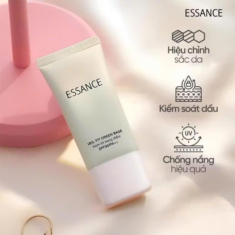 Kem lót trang điểm Essance  SPF 20/PA++ 30ml che khuyết điểm chống nắng nhẹ phù hợp với dân văn phòng và học sinh sinh viên