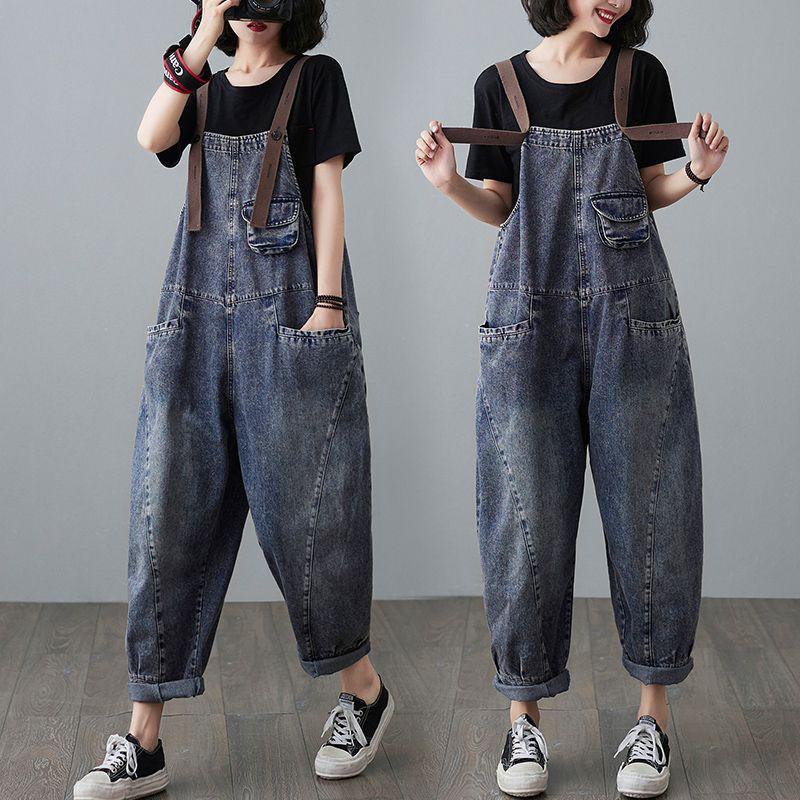 Wanita Bersaiz Besar, Longgar, Jumpsuit Berpotongan Kasual Muda ...