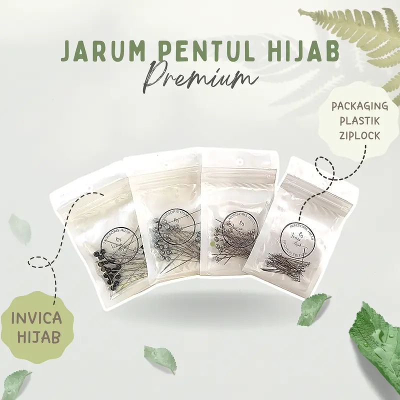 INVICA HIJAB | REFILL JARUM HIJAB PREMIUM | JARUM ANTI KARAT | PIN HIJAB | AKSESORIS HIJAB 2