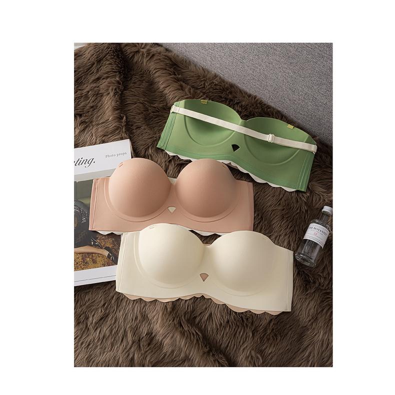 Product Introduction of Invisible strapless bra gathered wireless lingerie girls comfortable non-slip bras 29