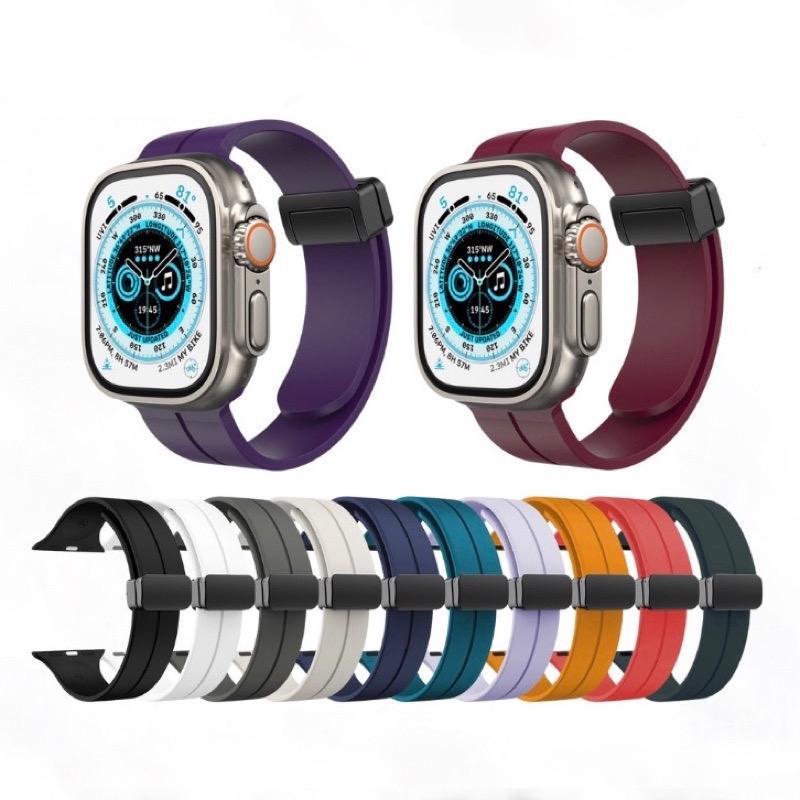Dây cao su khóa nam châm tiện lợi cho đồng hồ thông minh Ultra 9 8 7 6 SE 5 4 3 2 1 49mm 45mm 44mm 42mm 41mm 40mm 38mm
