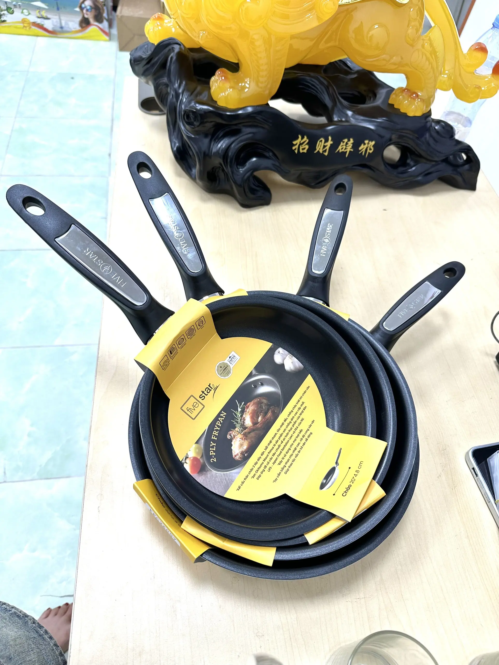 Chảo đúc liền nguyên khối Fivestar 20-28cm dùng cho bếp từ bếp gas, bếp hồng ngoại