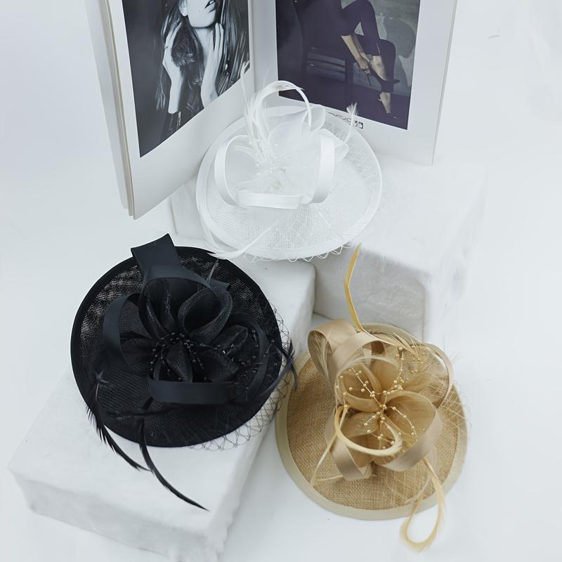 New Feather Linen Top Hat New Feather Linen Top Hat