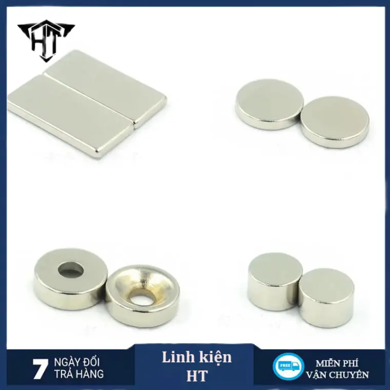 Nam Châm Đất Hiếm chữ nhật 20x10x2mm siêu hít tiện dụng