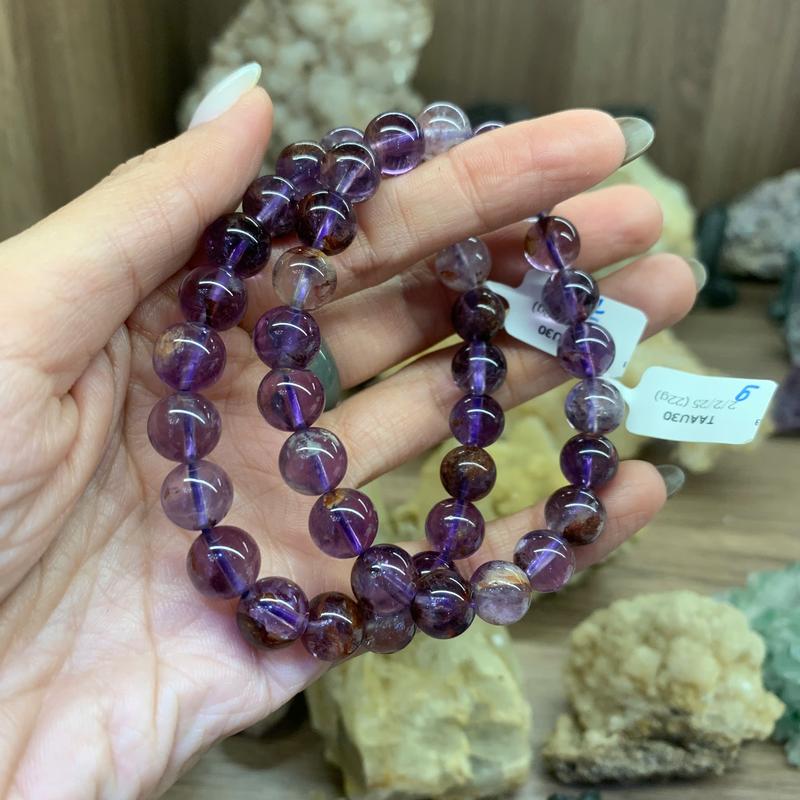 Vòng đá đeo tay Aurora - Thạch Anh Cầu Vồng đá thiên thiên, năng lượng tích cực, cải thiện giấc ngủ 8