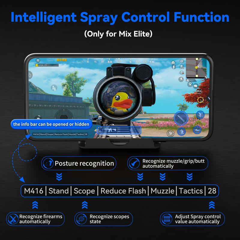 Product Introduction of เกมโทรศัพท์มือถือ, Jiaying Mix Se Elite, ที่นั่งคิง, อัตโนมัติและอัจฉริยะ, แรงดันคว้า, เข้ากันได้กับ iOS และ Android, Cf, Peace Elite 20