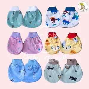 SARUNG TANGAN SARUNG KAKI BAYI BARU LAHIR WARNA MOTIF VELVET / KAOS TANGAN KAOS KAKI BAYI NEWBORN KATUN LIBBY