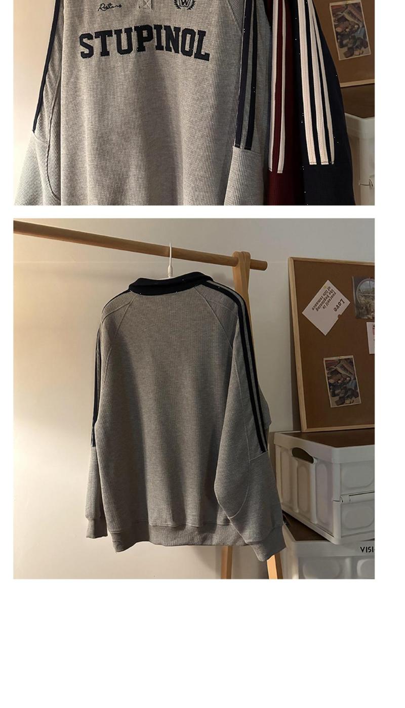 Product Introduction of Áo Polo Phong Cách Preppy Mỹ, Hàng Mới Về Năm 2024, Thiết Kế Sọc Và Màu Tương Phản, Chắp Vá, Dành Cho Nam Và Nữ, Dáng Rộng Vừa Vặn, Dài Tay, Áo Mặc Bên Trong Cơ Sở, Thời Trang Menswear Shirt 11