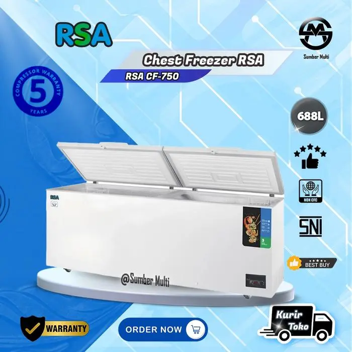 Chest Freezer RSA CF 750 - Freezer 2 Pintu 680 Liter Netto - Shop ...