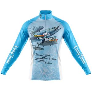 ชุดตกปลาและเสื้อป้องกันแสงแดด, เสื้อตกปลาแขนยาวมีฮู้ด ปรับแต่งชื่อฟรี สไตล์ชุดกีฬา ออกแบบปัก เหมาะสำหรับทั้งชายและหญิง สะดวกสบายและระบายอากาศได้ ป้องกันรังสียูวี