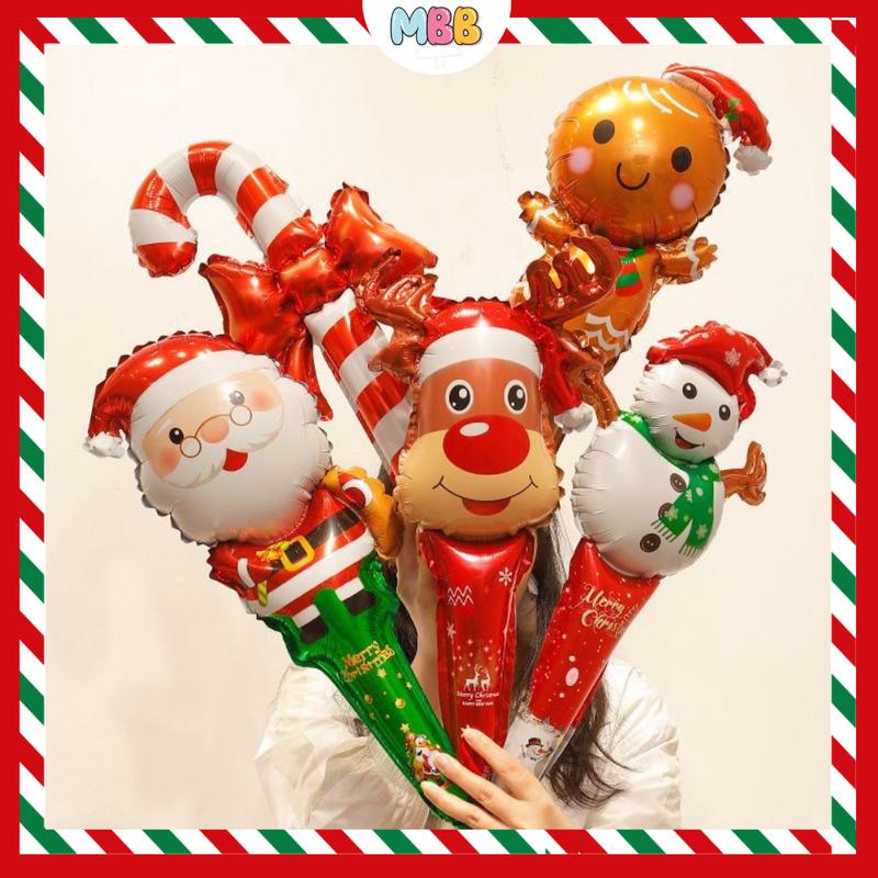 NOEL 2025 Bong Bóng Tay Cầm NOEL Phao Cài Tóc Cho Bé Phụ Kiện Đồ Trang Trí Noel Giáng Sinh MBBDecor
