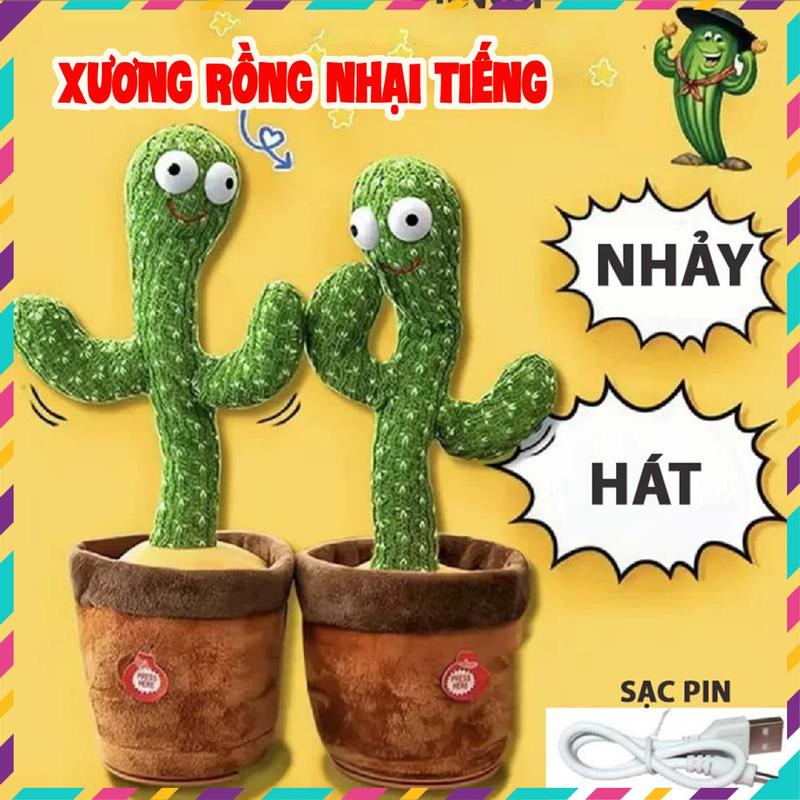 Đồ chơi xương rồng nhại giọng nhảy múa phát nhạc vui nhộn cho bé