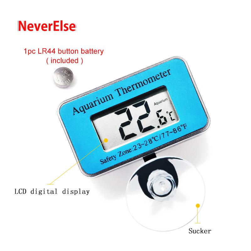 High quality fish tank thermometer Moseko LCD digital display waterproof submersible aquarium temperature meter range: -50C ~ 70C, 1 PCs 7