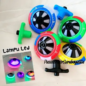 Mainan Anak Gasing Rainbow & Berbagai Karakter Lampu Gangsing Pelangi Flashing Gyro Blade / Mainan Gangsing