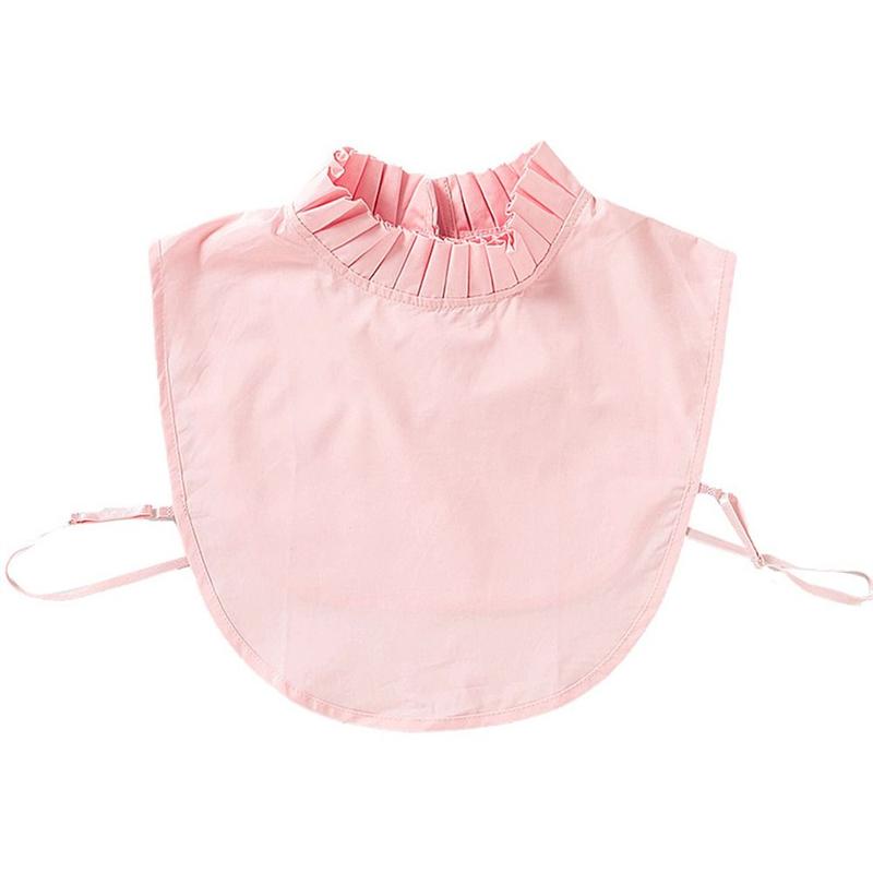 Product Introduction of Elegant Cotton False Collar Solid Color Turtleneck Ruffled Mock Neck Sleeveless Detachable Clothes Accessory Women Ladies 17