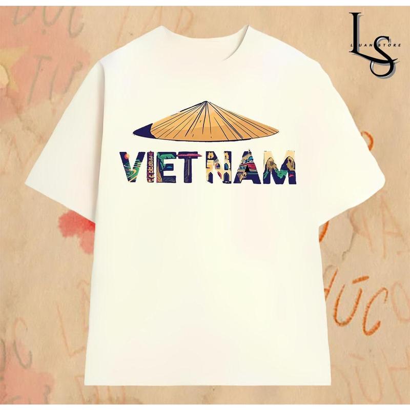 Áo thun unisex nam nữ, "vietnam Nón Lá" siêu xᶖnh, áo phông cotton 240gsm, bao đẹp 1