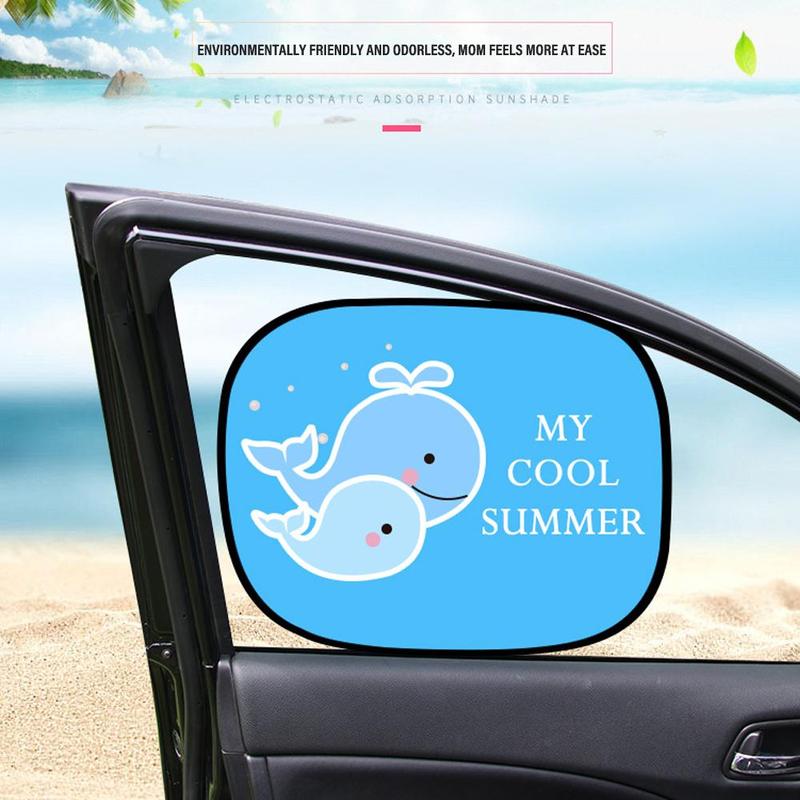 Product Introduction of 2pcs Electrostatic Adsorption Side Window Sun Shield Car Sunshade Insulation Side Shield M4E1 27