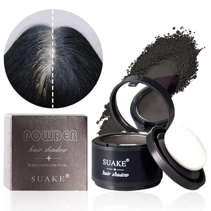 1Pc Stain-Proof Hair Shadow Powder for Full Body Hair & Beard - 48 Hour Formula for Root Touchup, Thinning, and Gray Root Line - Quickly and Easily Cover Bald Spots and Hair Loss