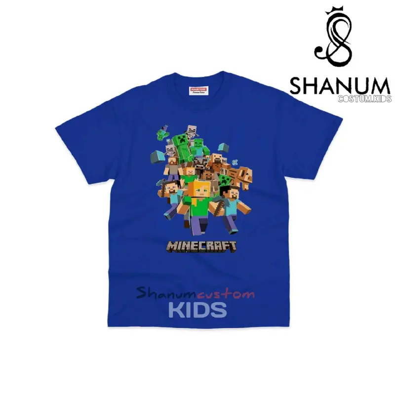 BAJU KAOS ANAK MINECRAFT BAHAN KATUN COMBET 30S PREMIUM/TERMURAH 4
