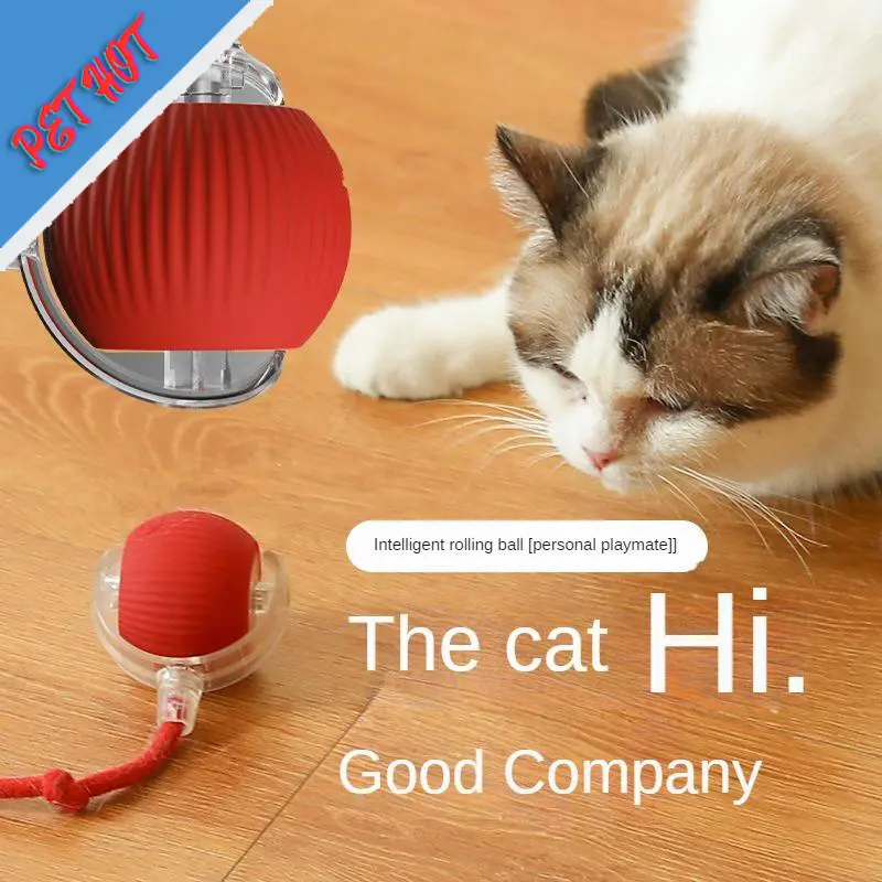 Interactive Cat Toys Ball Auto Electric Rolling Ball Toys for Cats/Kitty Pets Smart Automatic Teaser USB Rechargeable