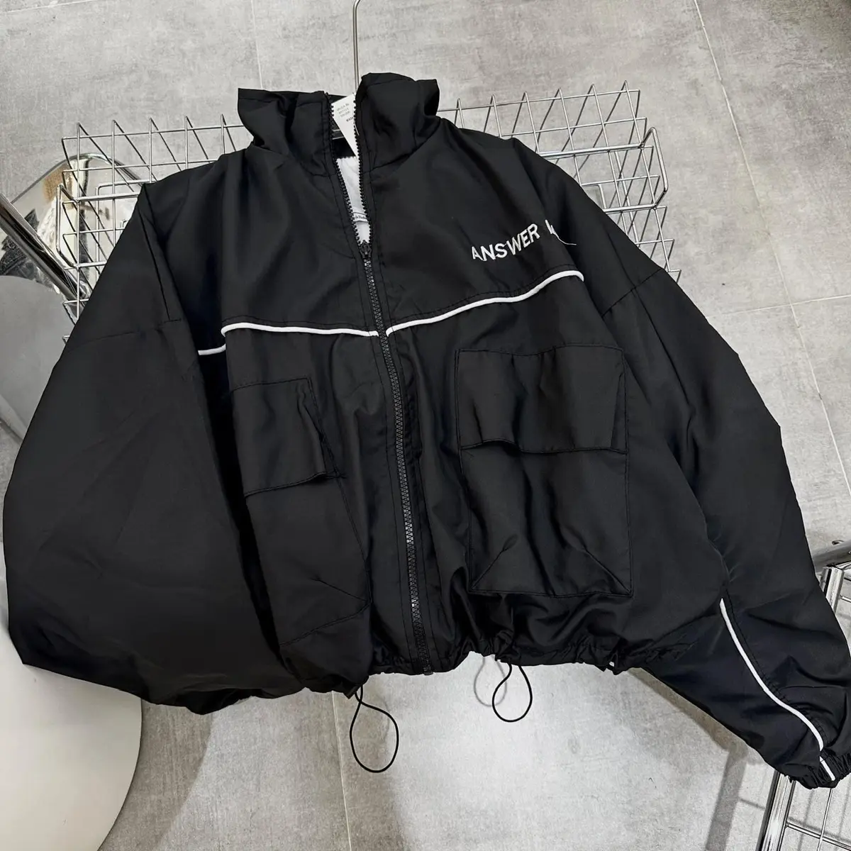 Áo Khoác Dù 2 Lớp Phối Viền Túi Hộp Thêu Form Lửng 40-65kg | Giang Sỉ Lẻ Áo Khoác Nữ Women Jacket