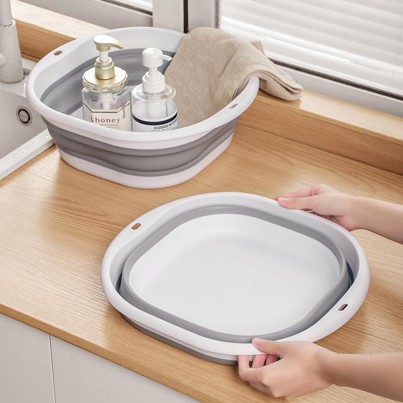 Portable Folding Basin, 3pcs Multipurpose Foldable Wash Basin, Lightweight Portable Basin, Collapsible Basin For Camping Sink And Home Washtub 2