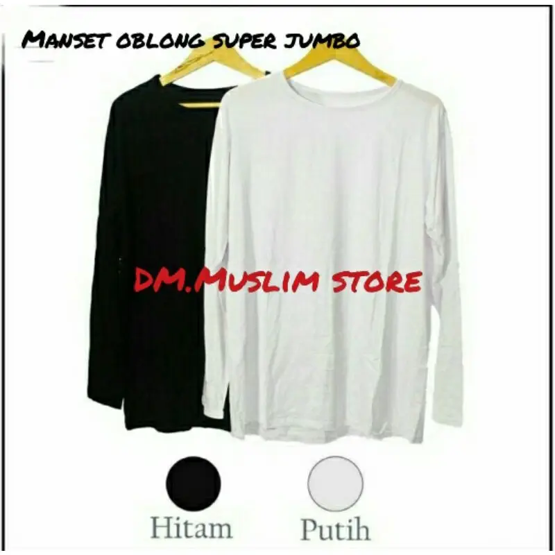 Manset Kaos Bigsize/Manset Kaos Super Jumbo/Manset Kaos Premium, Baju Panjang Wanita Rayon Oversize Polos