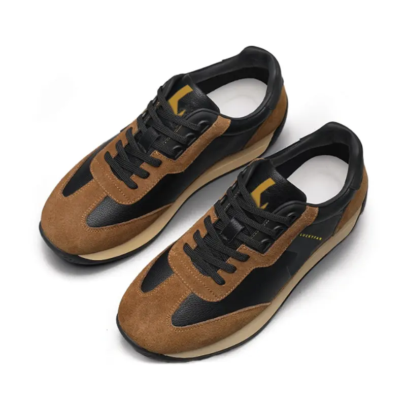 Nakeibra - Sneakers KAZA Hitam & Cokelat Sepatu Kasual Sports Pria Wanita - E29 2
