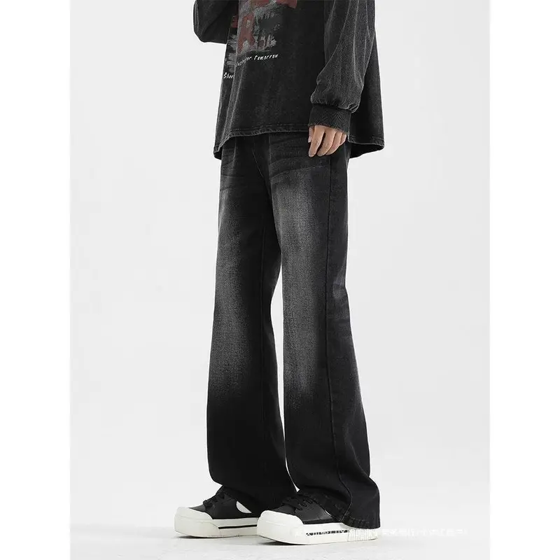 🎉FREE SHIP🎉Quần Jean Nam WASH Mài Dáng Suông Ống Rộng Quần Baggy Retro 2 Màu Wash Phong Cách Hàn Quốc MIAA 1