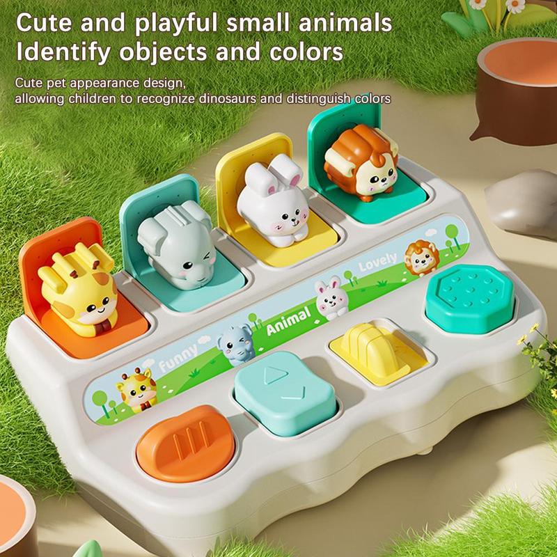 Children Hide And Seek Machine Box, Baby Early Education Safety Toys Exercise Box Pop-up Finger W2M1 4