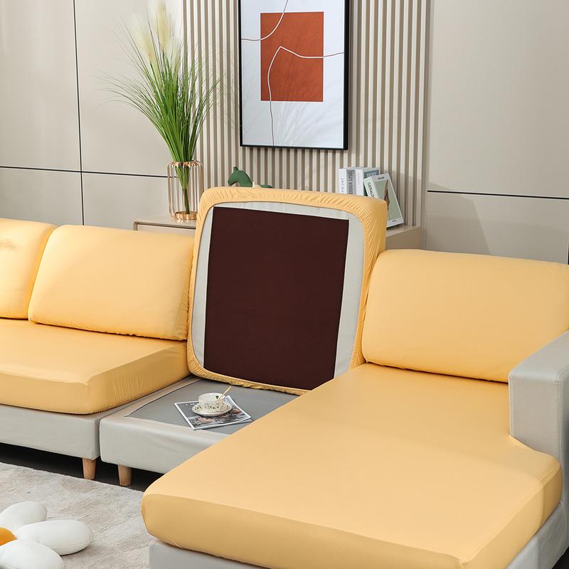 Product Introduction of [juhua] 1/2/3/4 Seater PU Leather Elastic Sofa Seat Cushion Covers for Living Room Waterproof Stretch Chair Seat Cover Couch Slipcover 46