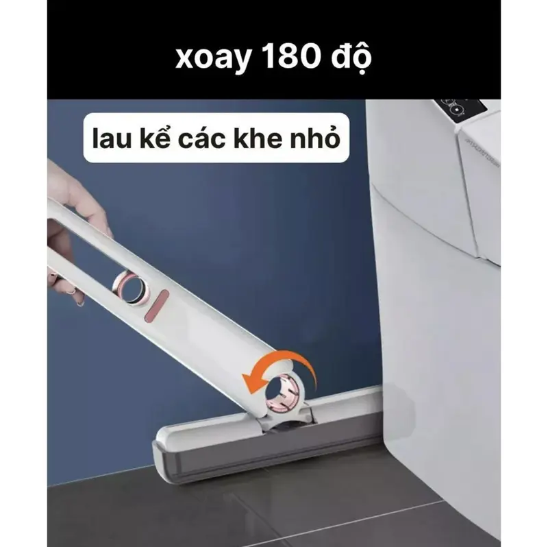 Cây Lau Chùi Tự Vắt Mini Tiện Lợi, Cây Lau Kính Ô Tô, Lau Bàn, Vệ Sinh Nhà Bếp, Phòng tắm, Sach Bóng, Không Vết Mờ Làm Sạch 5