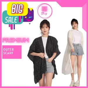 OUTER SCARF PREMIUM MOTIF TERBARU / OUTER SCARF / OUTER SCARF MURAH / OUTER SCARF POLOS / OUTER SCARF TIPIS / OUTER SCARF CARDIGAN MOTIF / OUTER SCARF MOTIF BAHAN VOAL