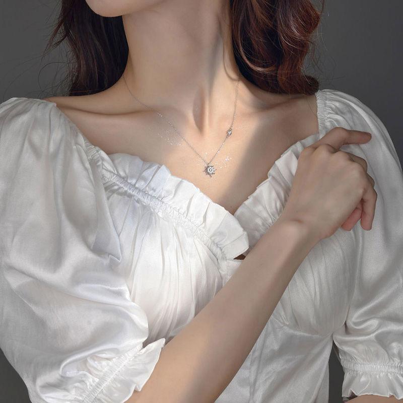 Vòng Cổ Hoa Hướng Dương Ngôi Sao Mặt Trăng Mặt Trời, Xiaohongshu Cùng Phong Cách, Cảm Giác Cao Cấp Độc Đáo Quà Tặng Cho Bạn Gái, Quà Sinh Nhật Bạn Thân Trang Sức Jewelry 6
