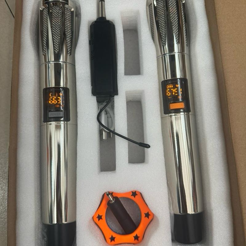 Micro không dây giá rẻ KTV-368 pin sạc chuyên dùng cho ampli, loa kéo, vang cơ.