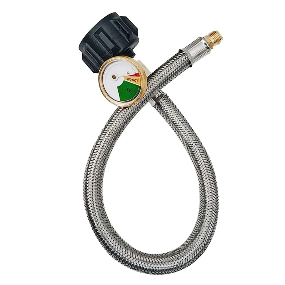 2 pcs propane hose,/4 inch male thread stainless steel  for braided propane hose QCC
