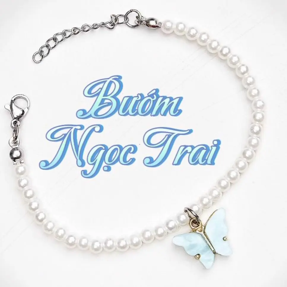 Vòng tay đá Handmade DOD - Bướm Ngọc Trai - Freesize 13-18cm - Phụ kiện Bracelet trang sứ c
