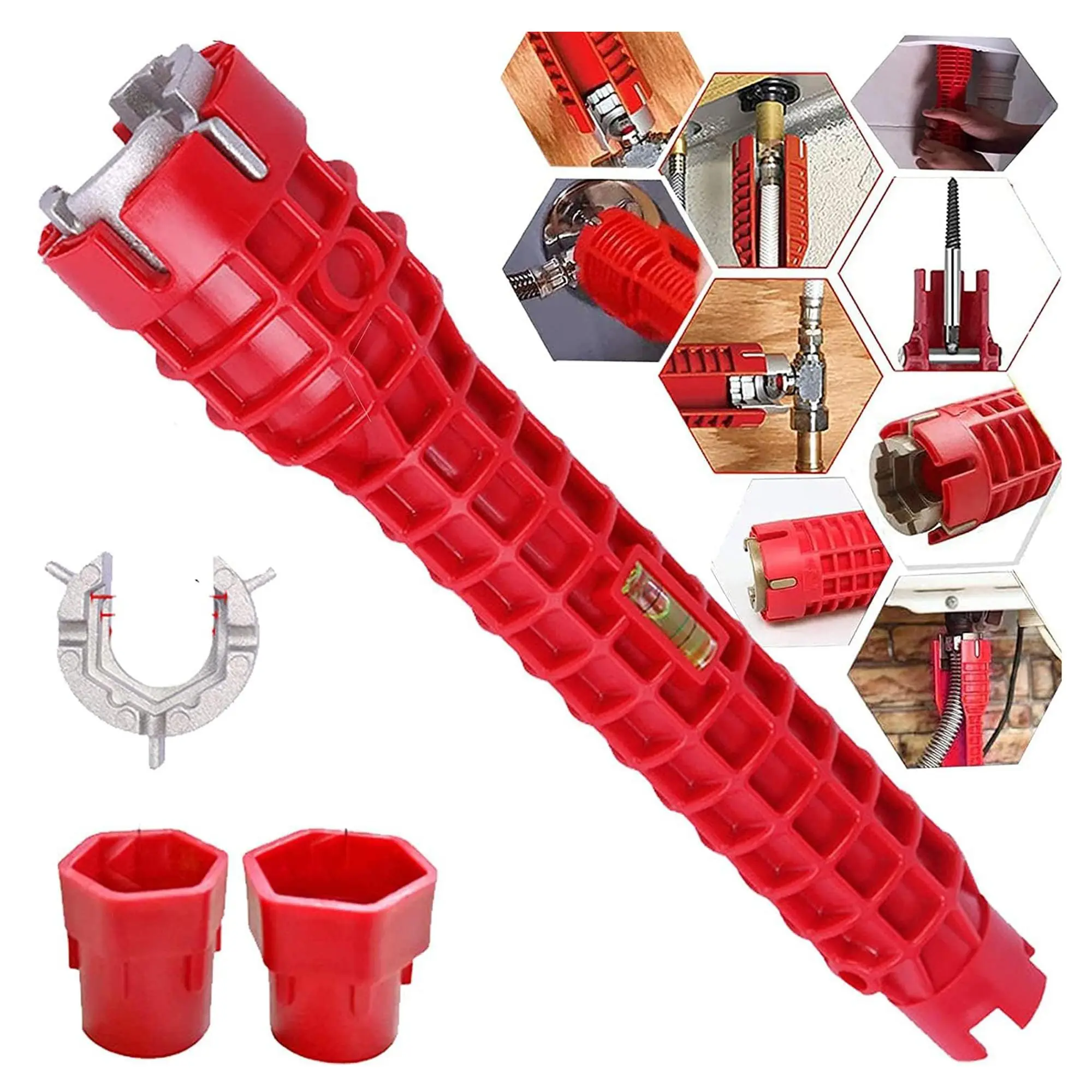 Multifunctional Faucet Wrench (1 Count), Sink Faucet Installer Tools, Construction Tools, Basin Wrench, Installation Pipe Extractor For Small Space Toilet Kitchen Bathroom, Men Gifts, Heavy Duty, Hardware, Ratchet, Hand Tools, Handle