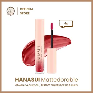 HANASUI Lip Cream Mattedorable Pigmented Olive Oil Vitamin E - Lipcream Velvet Matte