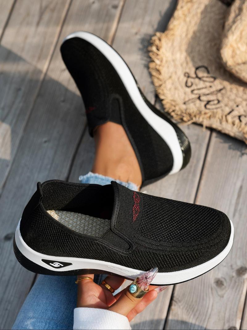 Product Introduction of Women's Mesh Breathable Lightweight Slip on Shoes, Casual Comfortable Low Top Shoes, All-match Commuter Shoes for Work & Daily Wear 12