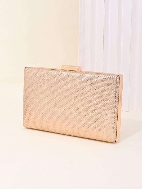 Women's Elegant Glitter Evening Bag, Exquisite Trendy Clutch Purse with Detachable Chain Strap, Fashionable Bag for Party Decoration 2
