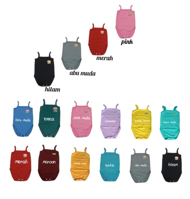 Product Introduction of Baju Bayi Jumper Tanktop Polos Bayi Balita Cewek Katun Nyaman Lembut,Utk 0-18 Bln Abu Biru Hitam Kuning Merah Putih Ungu Pink Perempuan Cowok 2