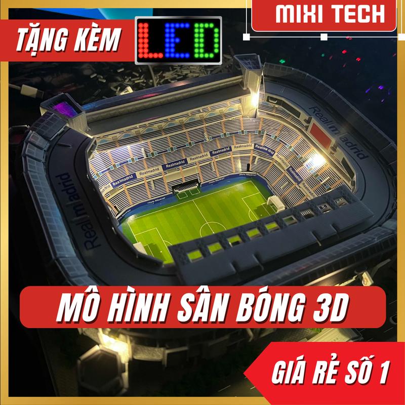 [LED]  Bộ Lắp Ráp Mô hình sân vận động Bóng đá lắp ráp 3D Đồ Chơi
