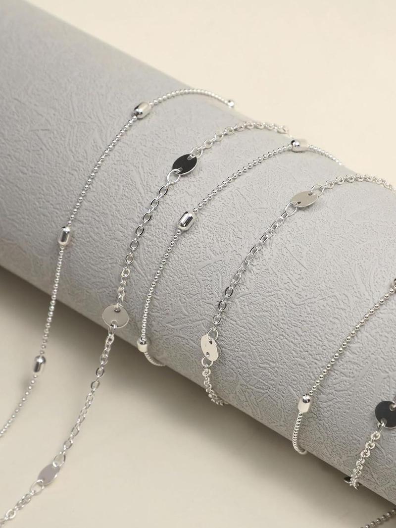 Product Introduction of Women's Simple Style Plain Color Beaded & Round Charm Waist Chains, Casual Trendy Waist Chain for Party & Daily Clothing Decor, Trendy All-match & Exquisite Jewelry for Birthday Gift 3
