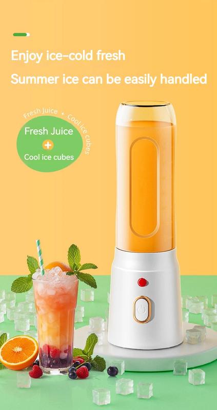 Product Introduction of Portable Wireless Blender Electric Fruit Juicer Machine For Orange Ice Crushing 10 Blades Auxiliary Food Machine 1500mA Mixer juiceblender fruit blender 24