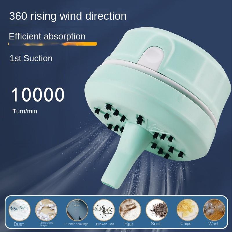 Product Introduction of Cross-Border Hot Mini Desktop Vacuum Cleaner Office Desk Cleaner Student Supplies Eraser Shavings Keyboard Sofa Handheld Vacuum Cleaner 2